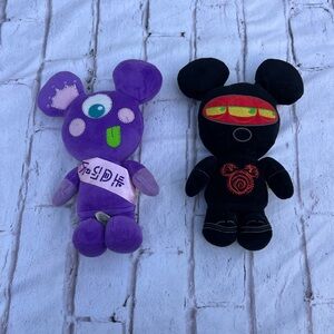 Disney Mickey Monsters Purple and Black Monster Plush Toy Set